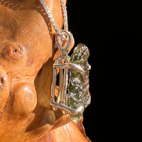 Raw Moldavite Pendant Sterling Silver #8845-Moldavite Life