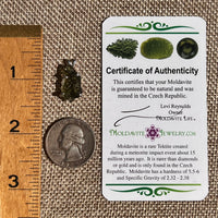 Raw Moldavite Pendant Sterling Silver #8845-Moldavite Life