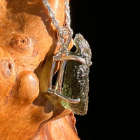 Raw Moldavite Pendant Sterling Silver #8846-Moldavite Life