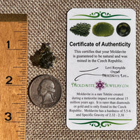 Raw Moldavite Pendant Sterling Silver #8850-Moldavite Life
