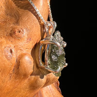 Raw Moldavite Pendant Sterling Silver #8851-Moldavite Life