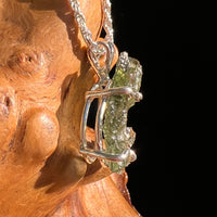 Raw Moldavite Pendant Sterling Silver #8852-Moldavite Life