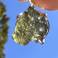 Raw Moldavite Pendant Sterling Silver #8853-Moldavite Life