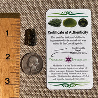 Raw Moldavite Pendant Sterling Silver #8854-Moldavite Life