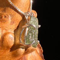 Raw Moldavite Pendant Sterling Silver #8856-Moldavite Life
