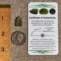 Raw Moldavite Pendant Sterling Silver #8856-Moldavite Life