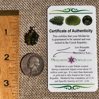 Raw Moldavite Pendant Sterling Silver #8857-Moldavite Life