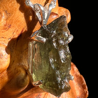 Raw Moldavite Pendant Sterling Silver #8858-Moldavite Life