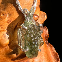 Raw Moldavite Pendant Sterling Silver #8860-Moldavite Life