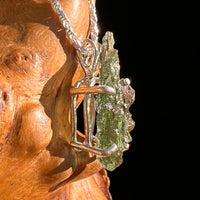 Raw Moldavite Pendant Sterling Silver #8860-Moldavite Life