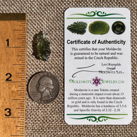 Raw Moldavite Pendant Sterling Silver #8860-Moldavite Life