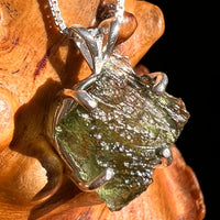 Raw Moldavite Pendant Sterling Silver #8861-Moldavite Life