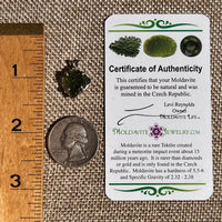 Raw Moldavite Pendant Sterling Silver #8861-Moldavite Life