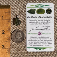 Raw Moldavite Pendant Sterling Silver #8862-Moldavite Life