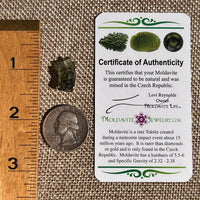 Raw Moldavite Pendant Sterling Silver #8863-Moldavite Life