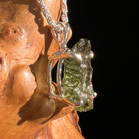 Raw Moldavite Pendant Sterling Silver #8864-Moldavite Life