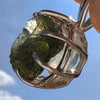 Raw Moldavite & Phenakite Pendant Sterling #7521-Moldavite Life