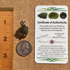 Raw Moldavite & Phenakite Pendant Sterling #7523-Moldavite Life