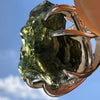 Raw Moldavite & Phenakite Pendant Sterling #7524-Moldavite Life