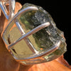 Raw Moldavite & Phenakite Pendant Sterling #7524-Moldavite Life