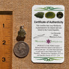 Raw Moldavite & Phenakite Pendant Sterling #7647-Moldavite Life