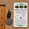 Raw Moldavite & Phenakite Pendant Sterling #7648-Moldavite Life