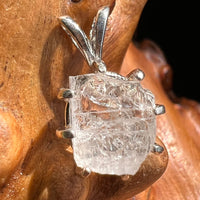 Raw Phenacite Crystal Pendant Sterling #2669-Moldavite Life