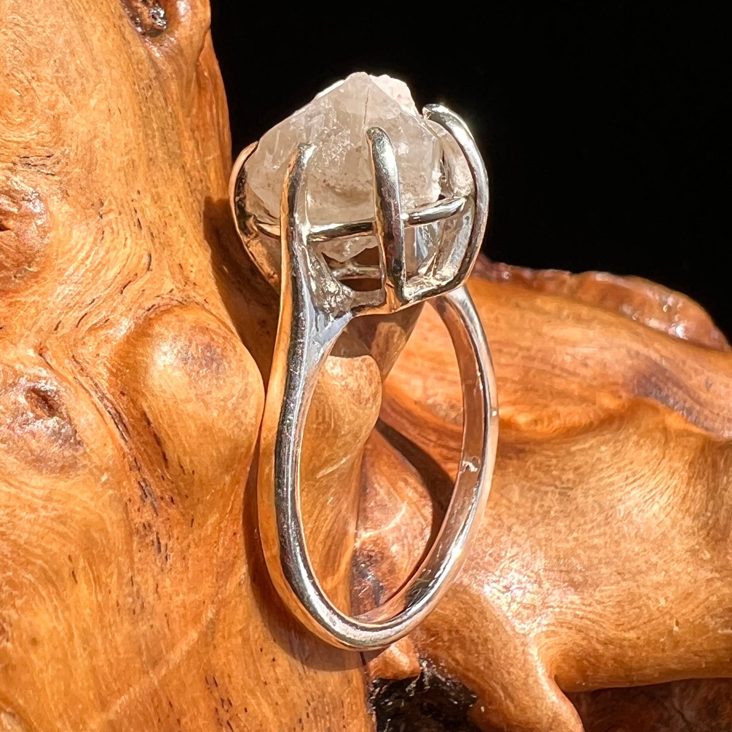 Raw Phenacite Ring Sterling Silver Size 4.75 #5106-Moldavite Life