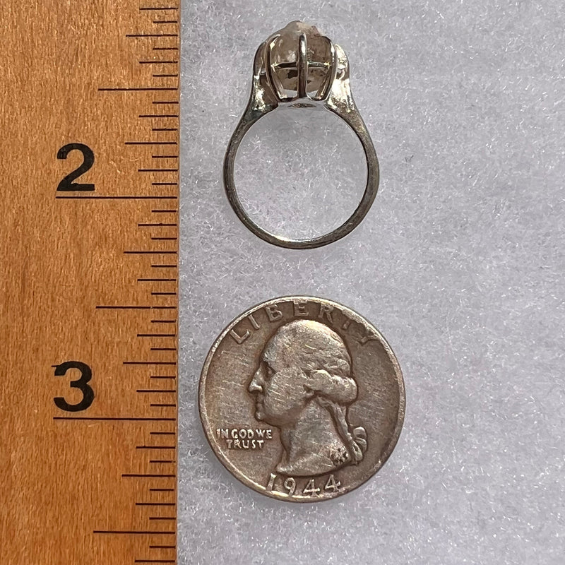 Raw Phenacite Ring Sterling Silver Size 4.75 #5106-Moldavite Life