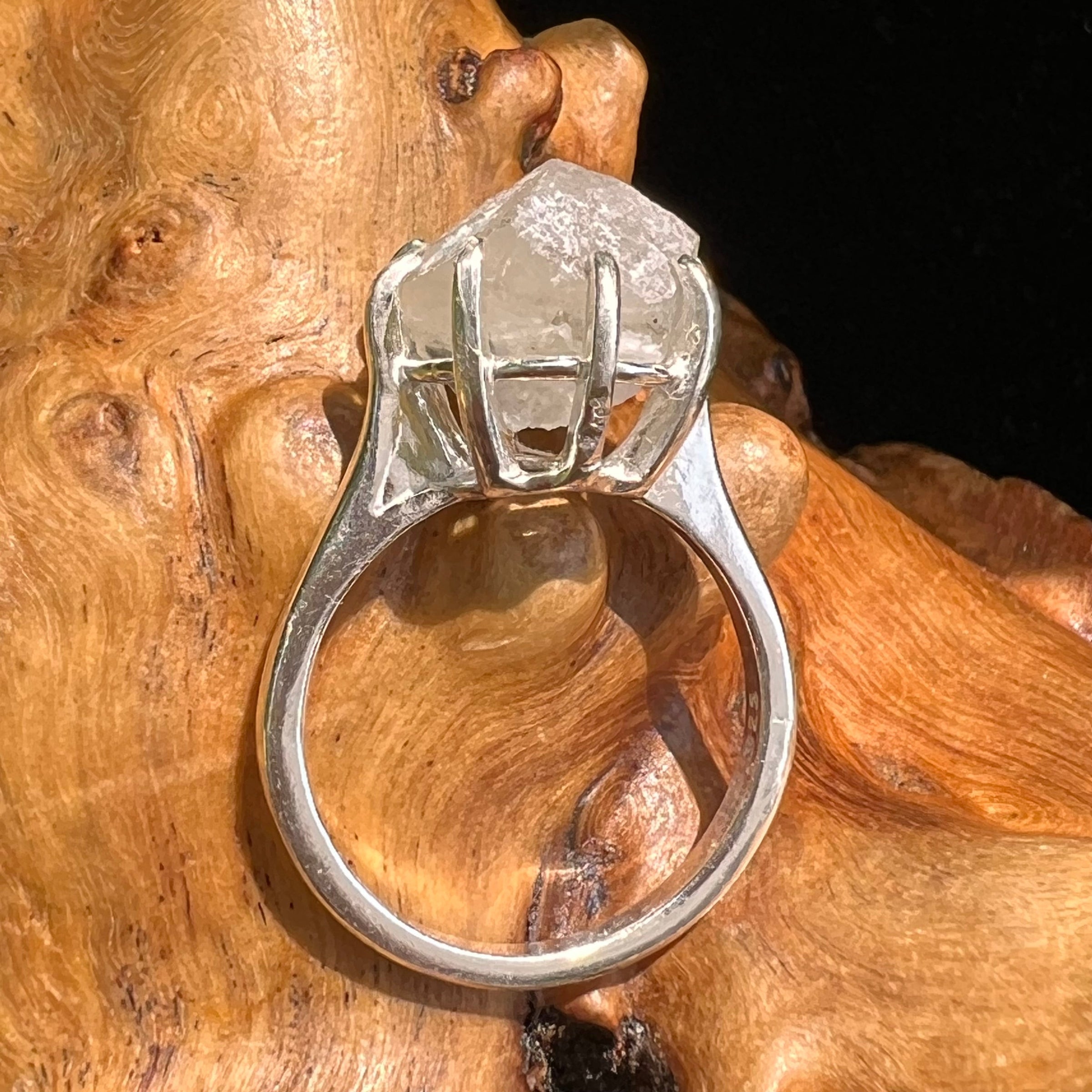 Raw Phenacite Ring Sterling Silver Size 5.5 #5114-Moldavite Life