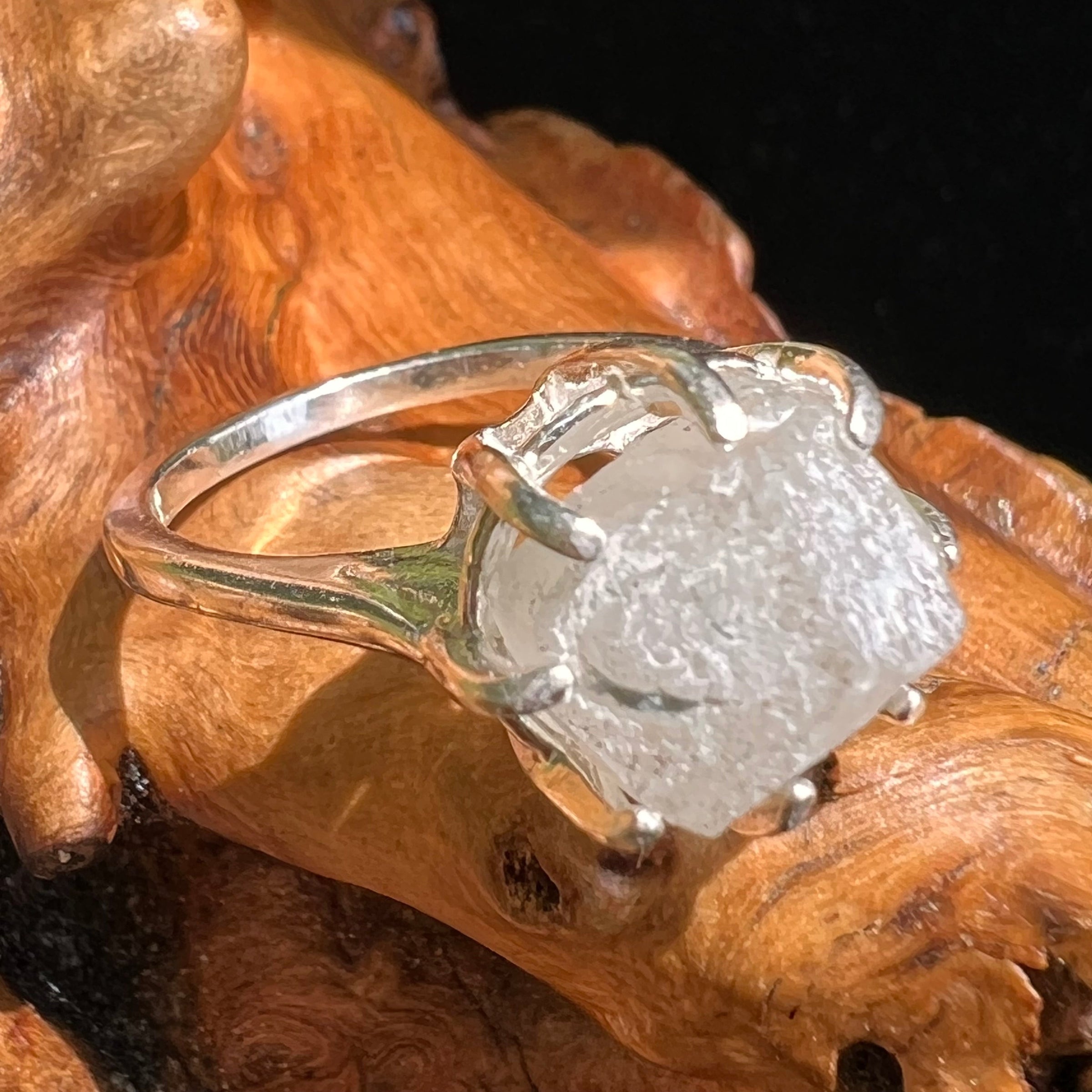 Raw Phenacite Ring Sterling Silver Size 5.5 #5114-Moldavite Life