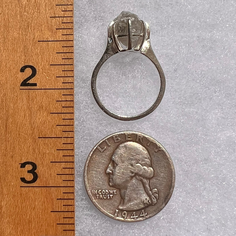 Raw Phenacite Ring Sterling Silver Size 6.5 #5108-Moldavite Life