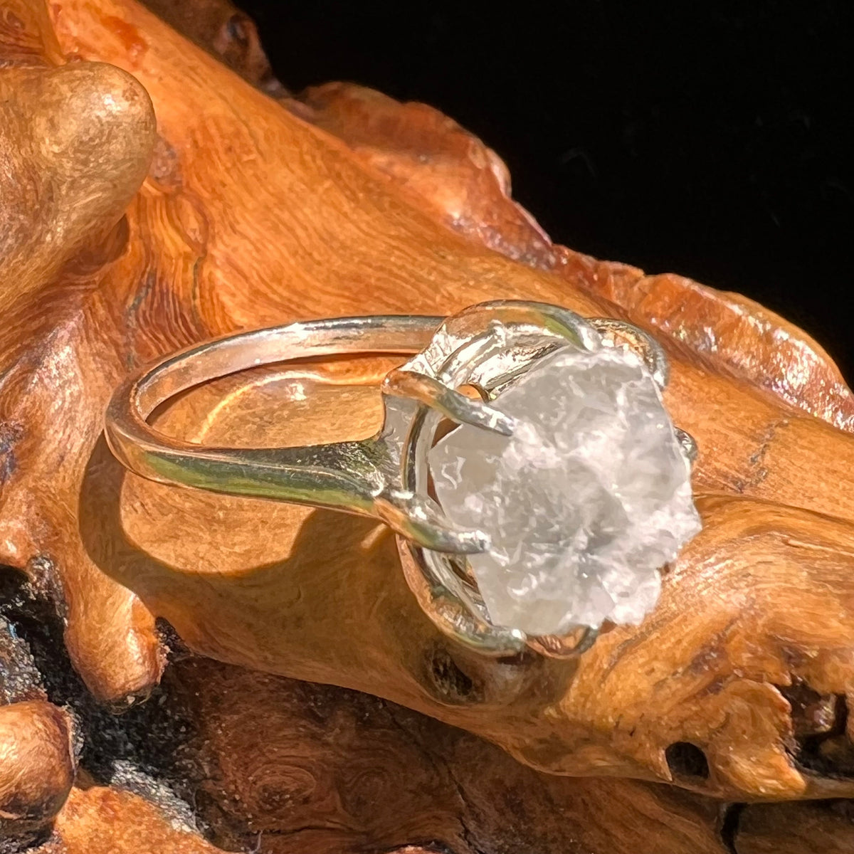 Raw Phenacite Ring Sterling Silver Size 6.5 #5108-Moldavite Life