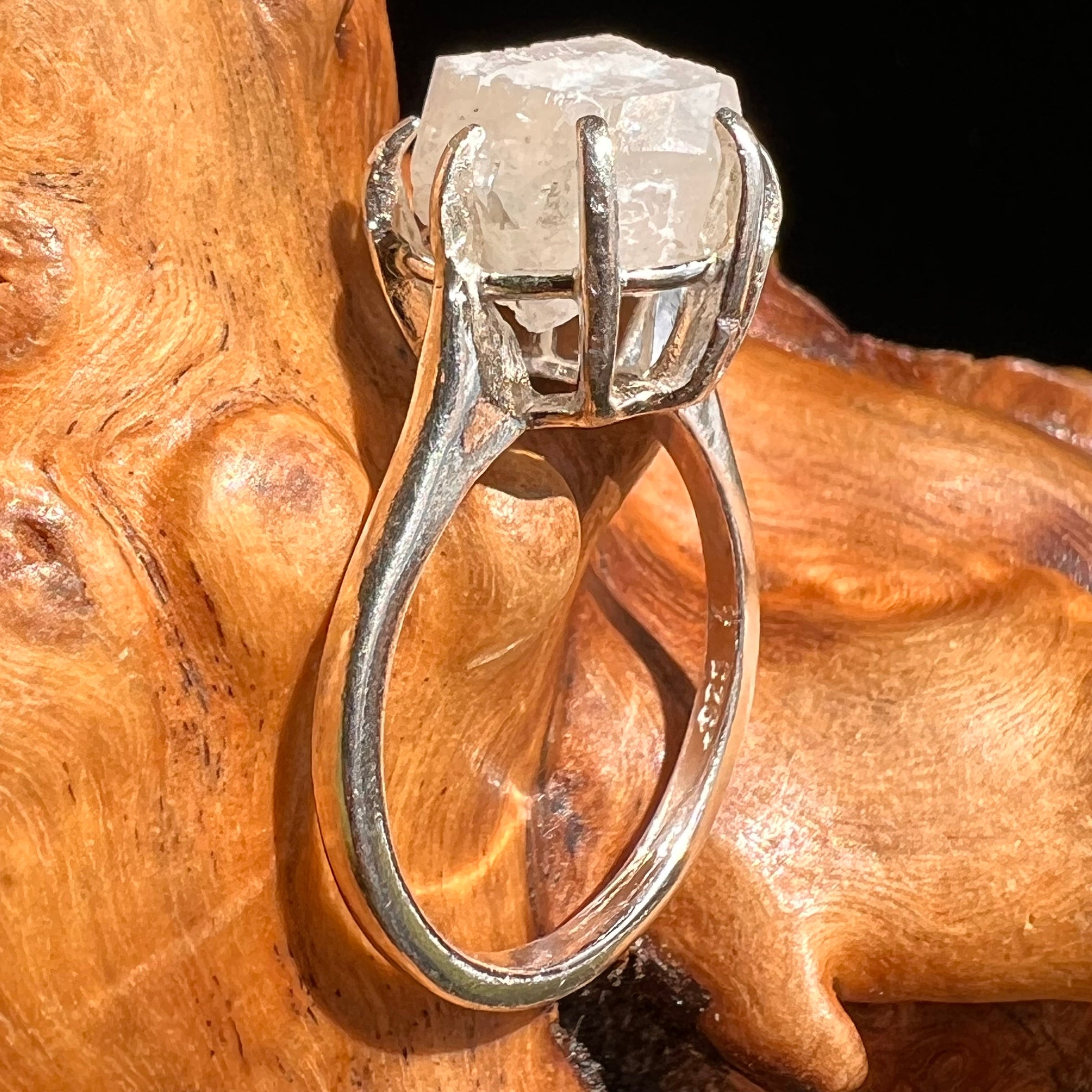 Raw Phenacite Ring Sterling Silver Size 6.75 #5104-Moldavite Life