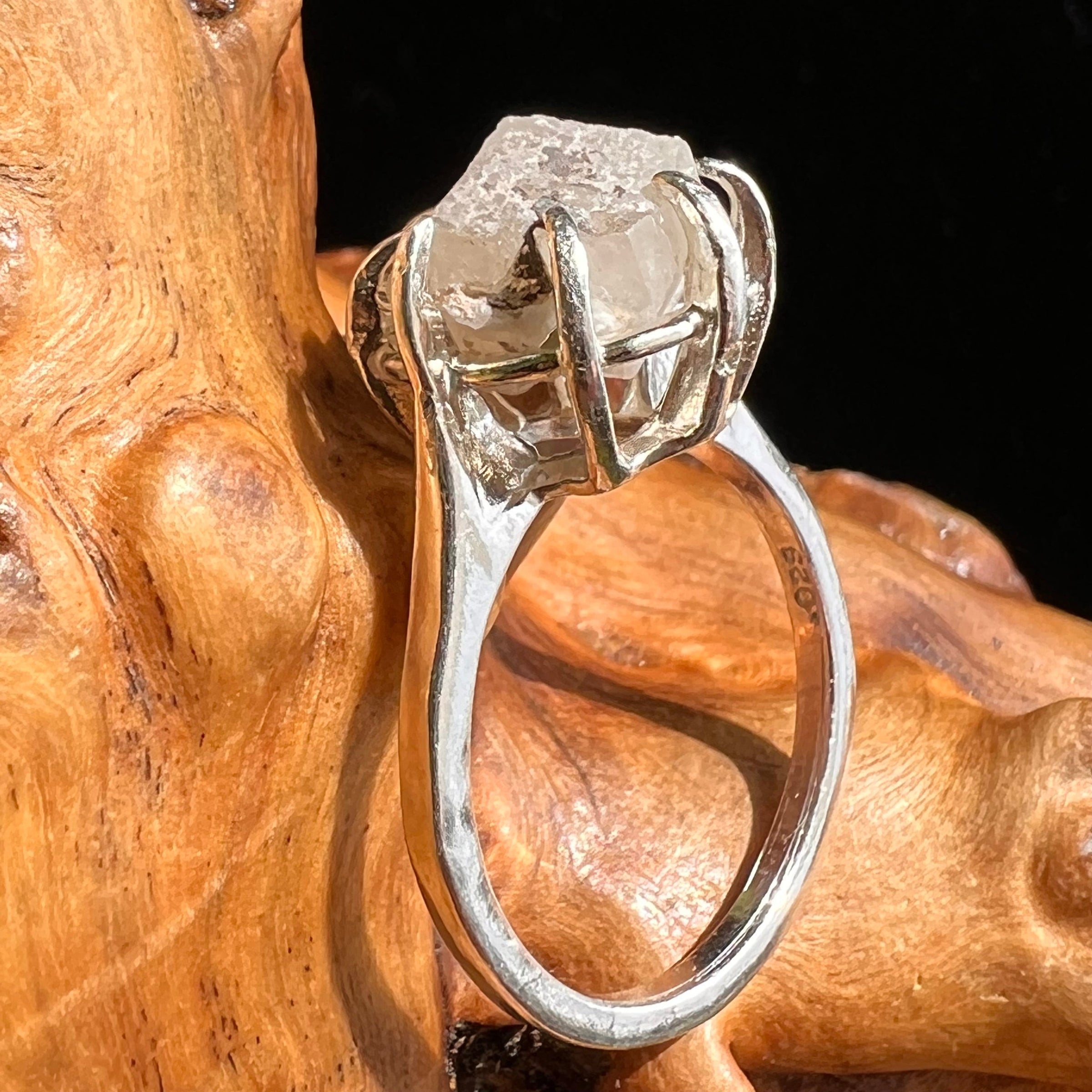 Raw Phenacite Ring Sterling Silver Size 7 #5103-Moldavite Life