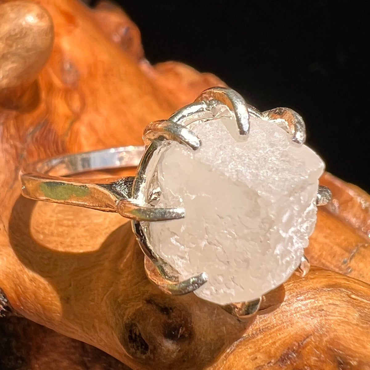 Raw Phenacite Ring Sterling Silver Size 7 #5105-Moldavite Life