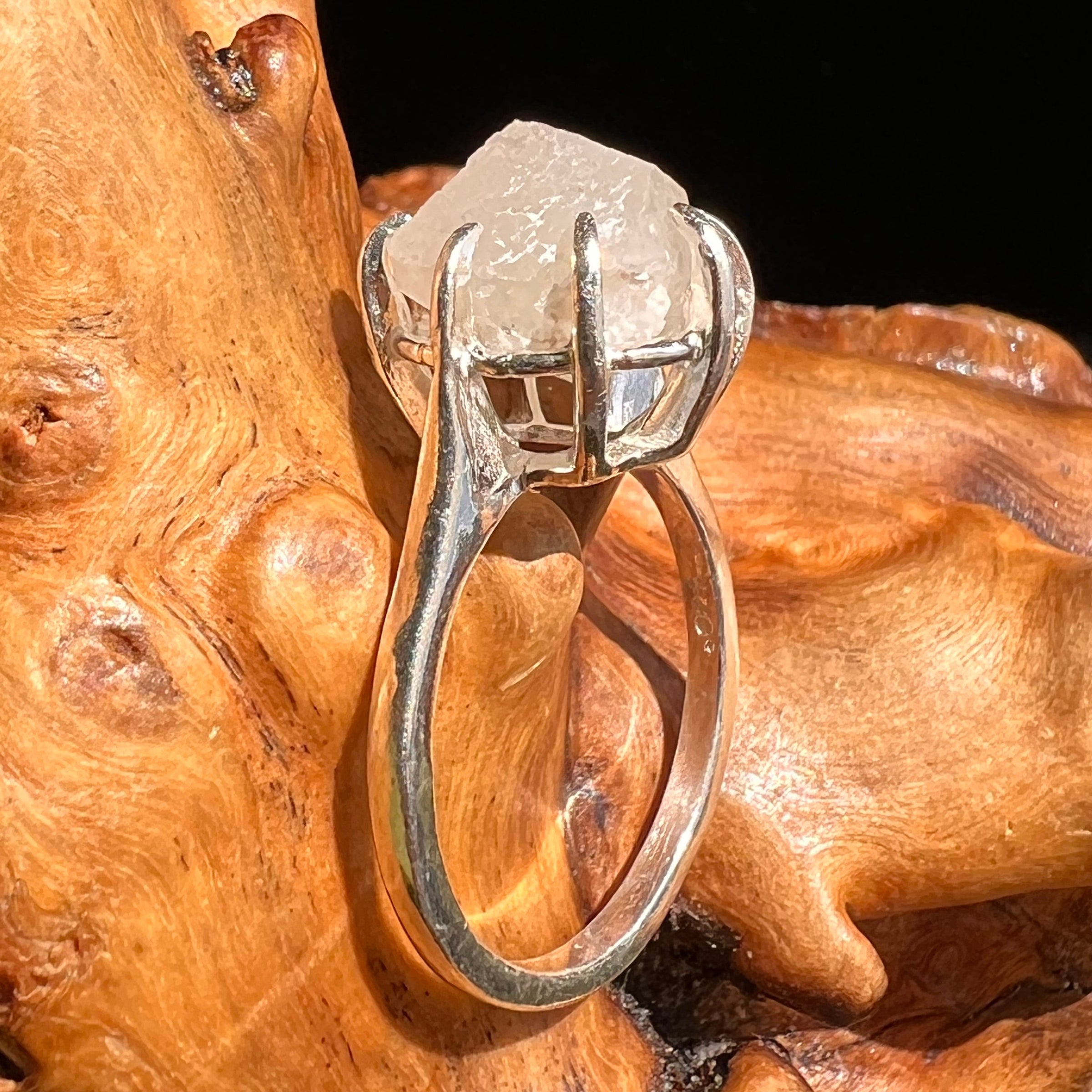 Raw Phenacite Ring Sterling Silver Size 7 #5105-Moldavite Life