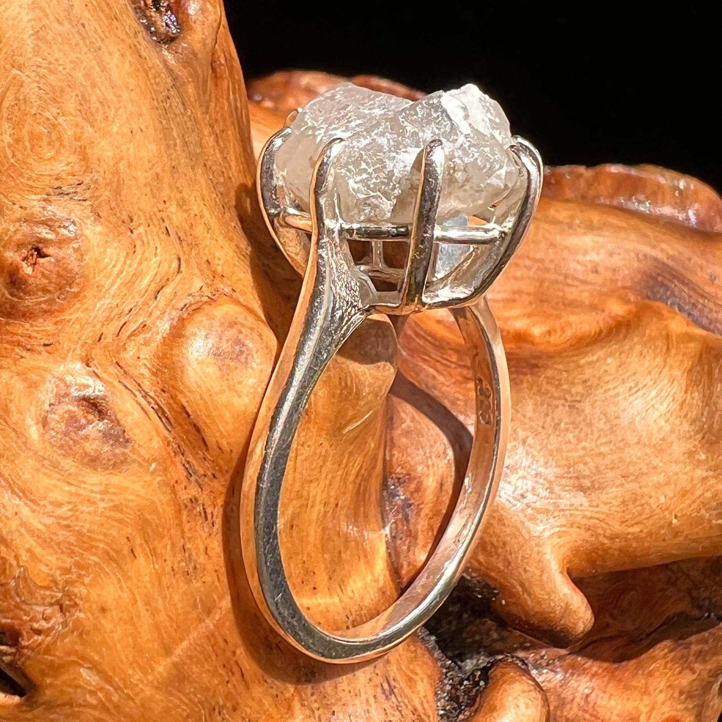 Raw Phenacite Ring Sterling Silver Size 7.5 #5102-Moldavite Life
