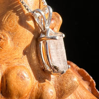 Raw Phenakite Crystal Pendant Sterling #6873-Moldavite Life