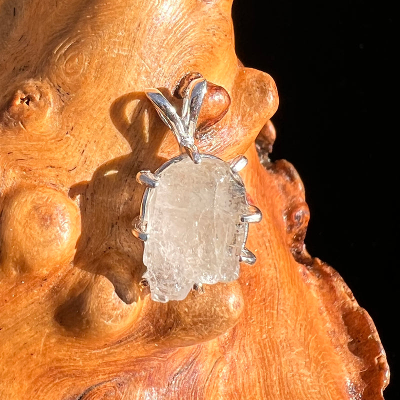 Raw Phenakite Crystal Pendant Sterling #6875-Moldavite Life
