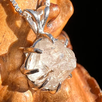 Raw Phenakite Crystal Pendant Sterling #6882-Moldavite Life