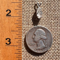 Raw Phenakite Pendant Sterling #6869-Moldavite Life