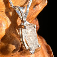 Raw Phenakite Pendant Sterling #6870-Moldavite Life