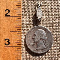 Raw Phenakite Pendant Sterling #6870-Moldavite Life