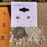 Raw Phenakite Stud Earrings Sterling Silver #8586-Moldavite Life