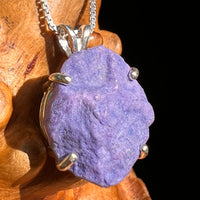 Raw Purpurite Pendant Sterling SIlver #8420-Moldavite Life