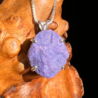 Raw Purpurite Pendant Sterling SIlver #8420-Moldavite Life