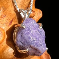 Raw Purpurite Pendant Sterling SIlver #8422-Moldavite Life
