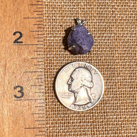 Raw Purpurite Pendant Sterling SIlver #8422-Moldavite Life