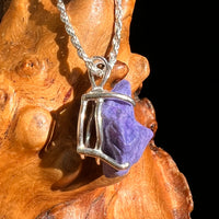 Raw Purpurite Pendant Sterling SIlver #8424-Moldavite Life